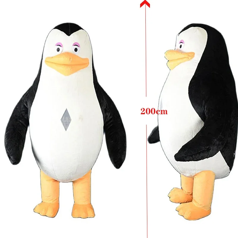 200cm Plüsch Pinguin aufblasbare Puppe Performance Kostüm Maskottchen Set verwenden Party Jubiläums feier Hochzeit Cosplay