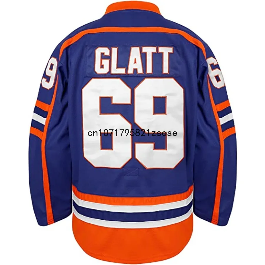 دوغ جالات جيرسي 69 The Thug جيرسي هاليفاكس هايلاندرز هوكي الجليد جيرسي فيلم الرياضة سترة جميع مخيط الأزرق لنا حجم S-3XL #2