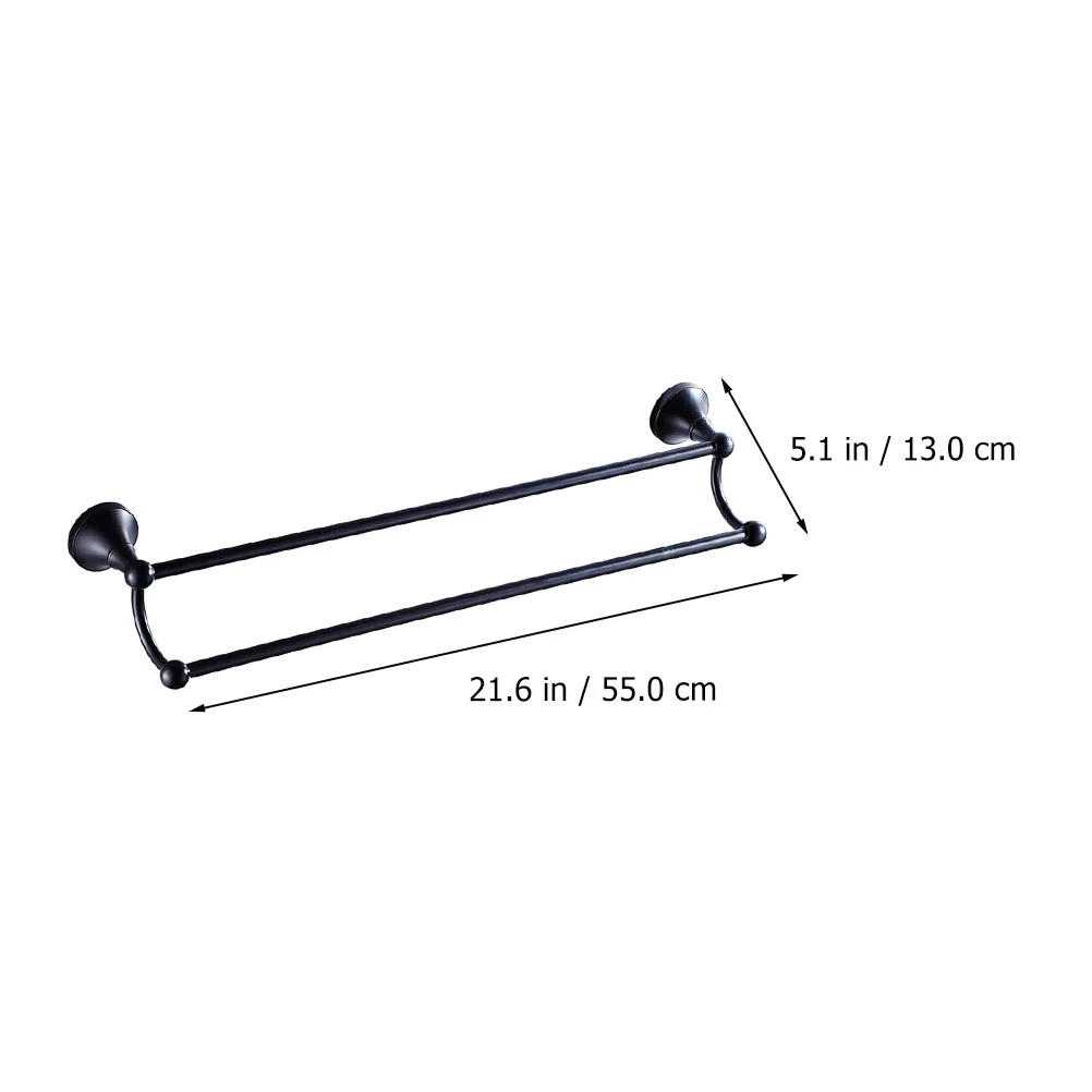 1 قطعة النحاس شريط مزدوج منشفة حامل الحائط تخزين الرف سطح أملس للحمام اكسسوارات المنزلية