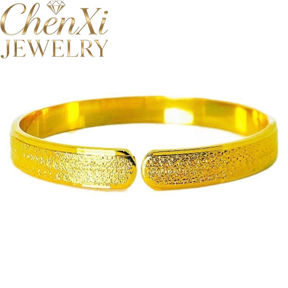 High-end Sand gold Open bracelet Selling Popular Luxury Quality Jewelry Festival Gift Elegant Charms Exquisite Fashion Simple