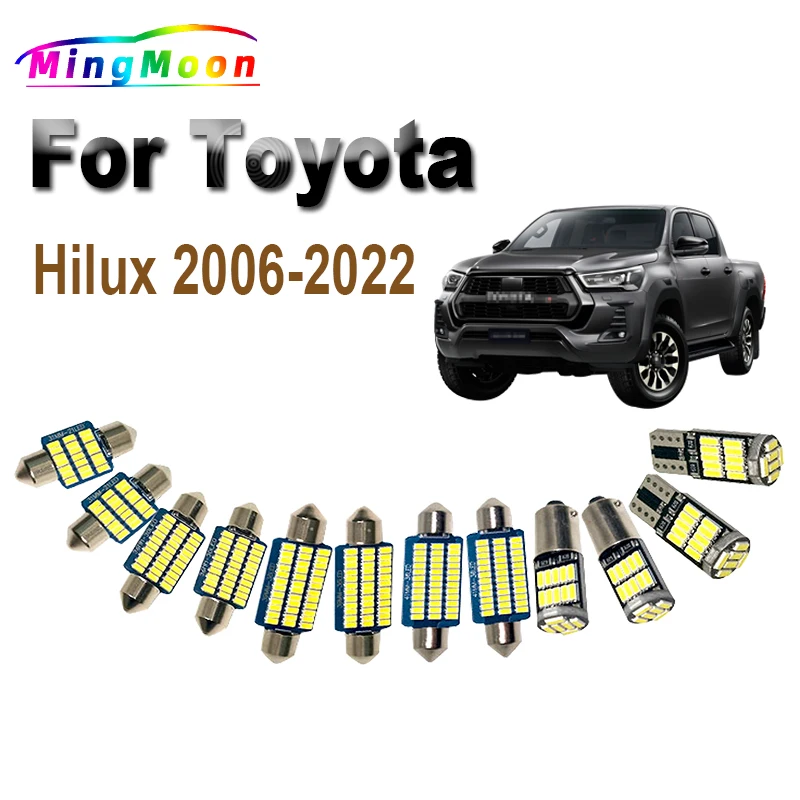 Canbus No Error LED Interior Light Kit For Toyota Hilux 2006- 2011 2012 2013 2014 2015 2016 2017 2018 2019 2020 2021 2022