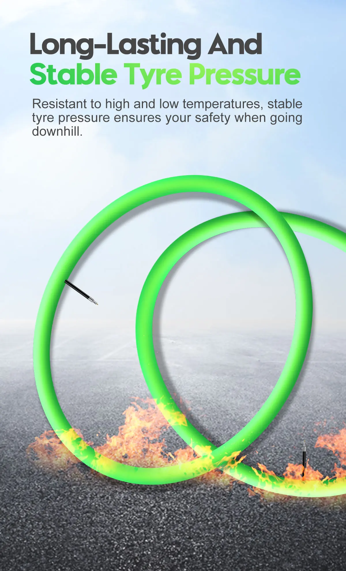 CYCLAMI Ultraleichter 30g Fahrradschlauch aus TPU-Material 700C 18-32 Rennradreifen 45mm 65mm 85mm Länge Französisches Ventil – Detail 8