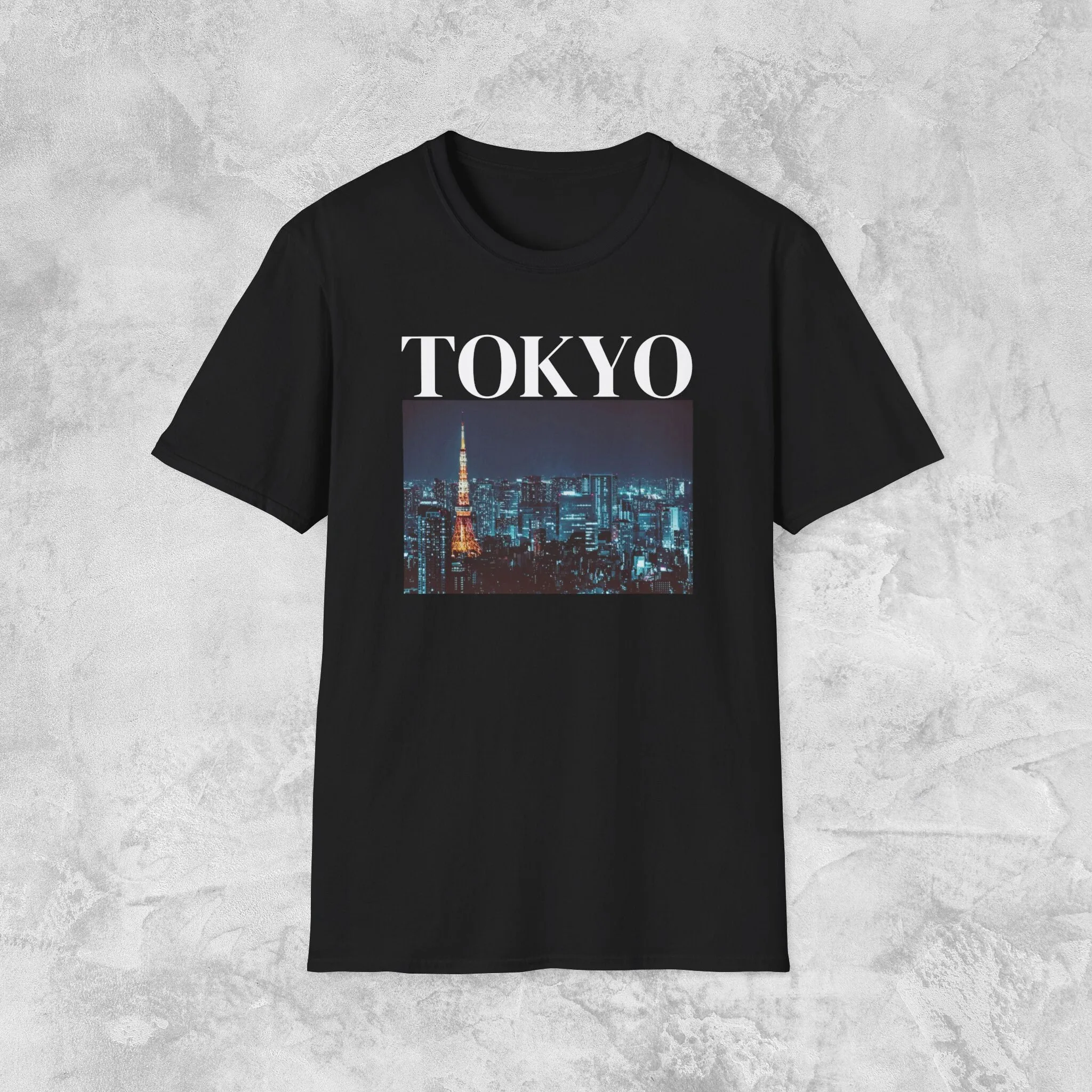 Vintage Tokyo T Shirt Retro Japan S Japanese Culture Tower For Anime Fan Night Sky