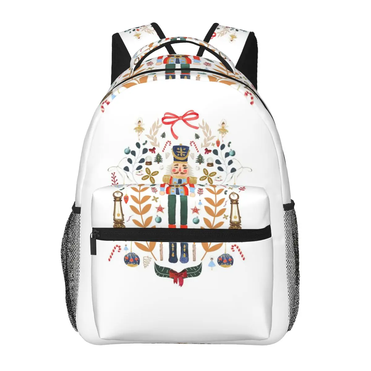 

Christmas Nutcrackers Stars Ballerina Violin Backpacks Boys Girls Bookbag Students School Bags Kids Rucksack Shoulder Bag