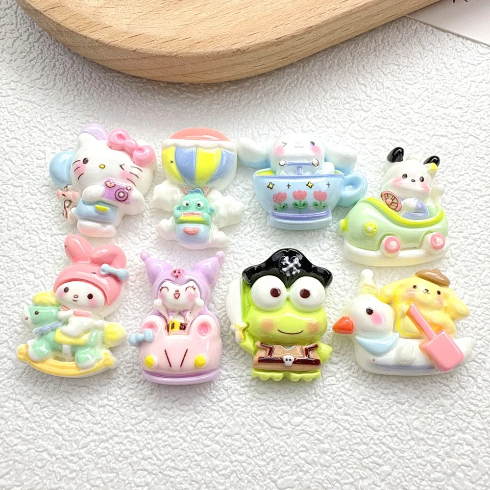 الراتنج الكرتون الحيوان كابوشون مسطح مصغرة سجل القصاصات DIY الشارات ل جراب هاتف صنع المجوهرات كروكس السحر مغناطيس الثلاجة