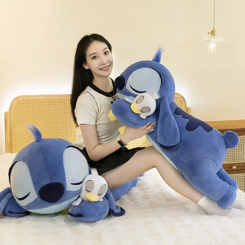 50-120cm Disney Lilo and Stitch Plush Toys Cartoon Anime Plushie Embrace Donald Duck Dolls Pillow Soft Stuffed Xmas Gift for Kid