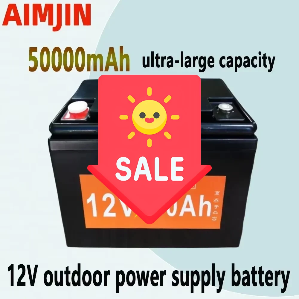 

50Ah LiFePO4 Battery Pack 12V with BMS and power suitable for outdoor portable backup power supply