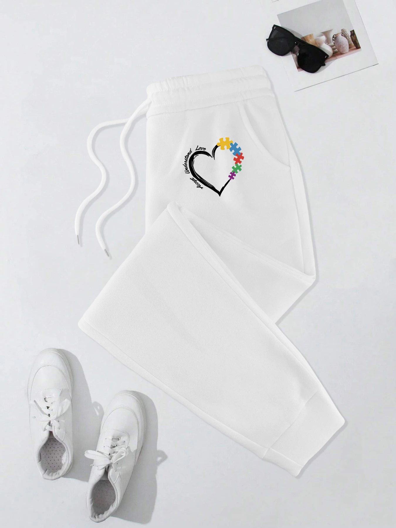 

Accept Understand Love Design Mens Sweatpant Warm Long Joggers Pants Vintage Comfortable Trousers Fashion Sportpant Autumn