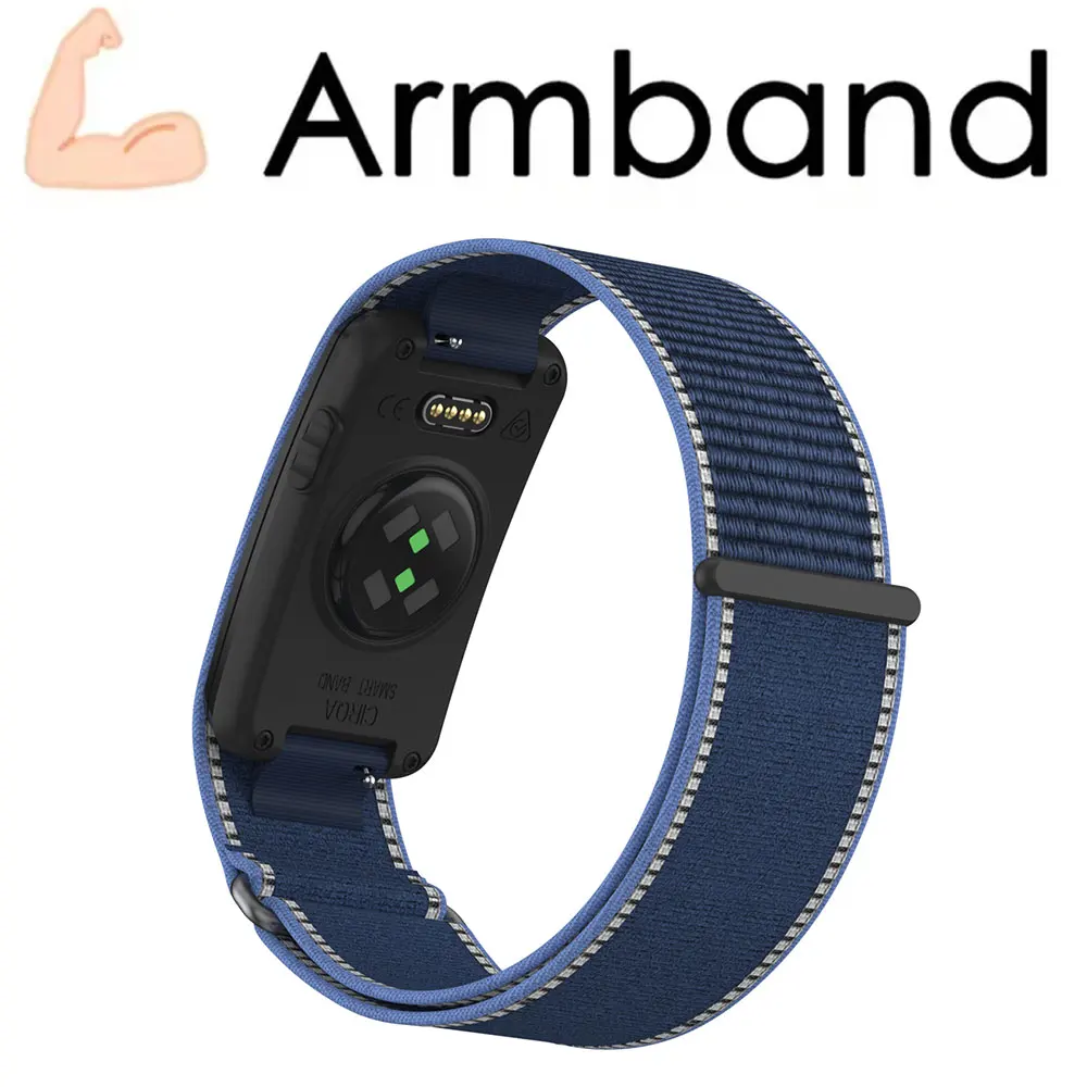 Nylon-Bizeps-Armband für Garmin CIRQA Smart Band, leicht, verstellbar, atmungsaktiv, Sport-Ersatzarmband für Garmin CIRQA