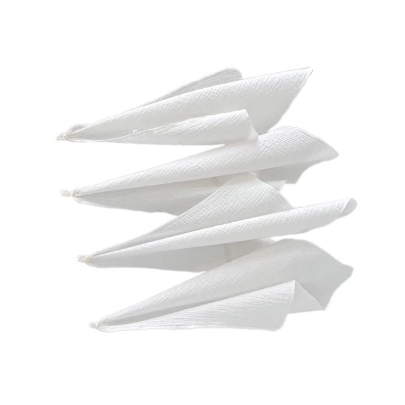 J15U 4 قطعة/3 قطعة القطن الصغار مريلة الطفل ملابس التجشؤ حديثي الولادة منشفة مربعة الشكل منديل صغير لينة تنفس الرضع منشفة #1