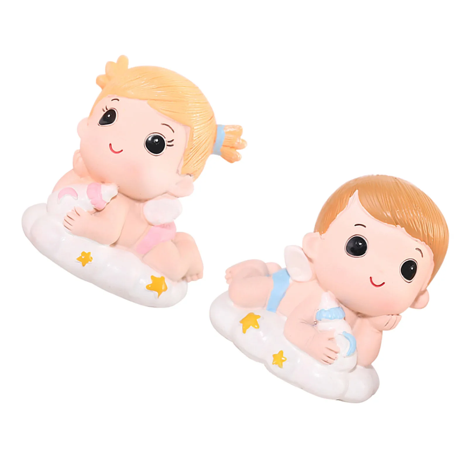 

2pcs Princess Prince Cake Decor Baby For Birthday Party Cake Ornament Kids Celebration Theme Event Photography Prop