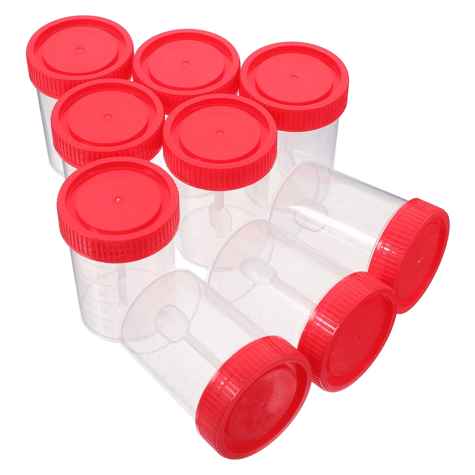 

50 pcs 40Ml Stool Cup Plastic Specimen Container Leak-Proof Spiral Lid For Laboratory Use Sample Collection Cytology Histology
