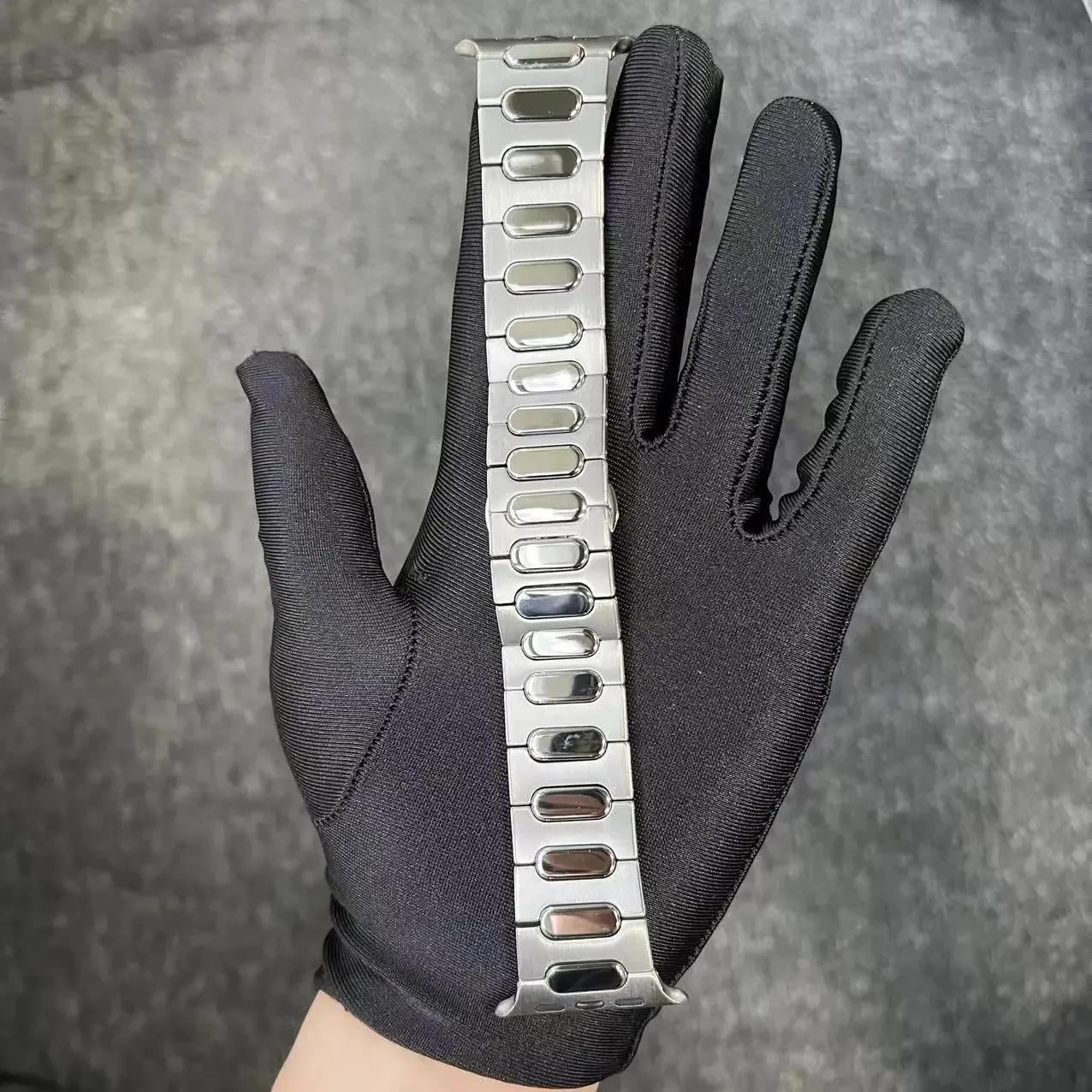 Luxury Titanium Metal Band for Apple Watch 49mm 45mm 44mm 42mm Men Watch Strap Iwatch Series 9 8 7 6 5 4 Se 3 Ultra 2 Bracelet