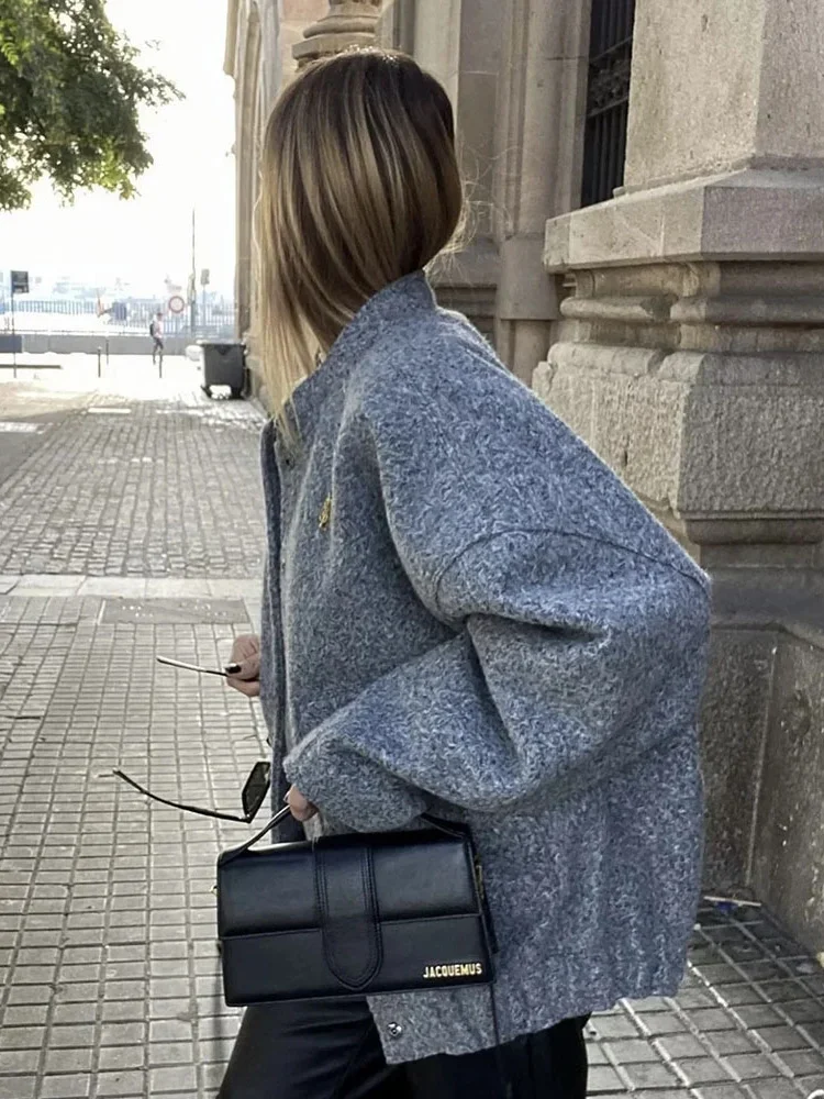 Autumn Loose Casual Jackets Outwear Female Pocket Solid Long Sleeve Patchwork Commute Coat High Street For Women Jackets