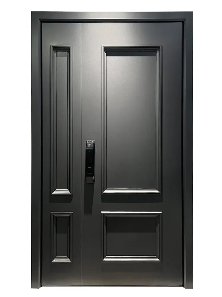 xx-Custom Explosion-Proof Cast Aluminum Villa Entrance Door Modern Luxury Entryway Door