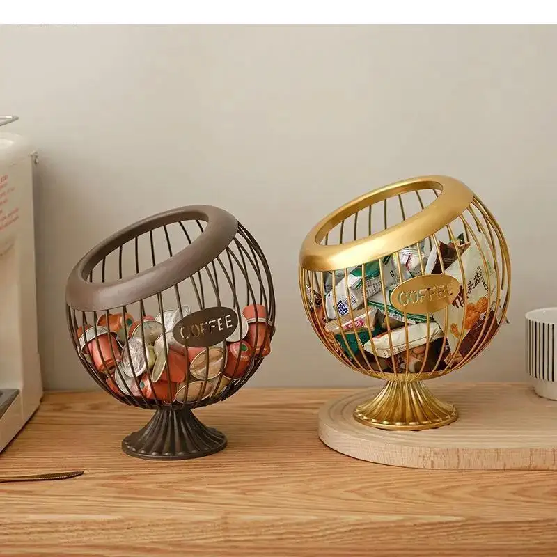 

Элегантная металлическая корзина для фруктов, настольный органайзер для конфет и закусок, декоративное украшение для чайного столика