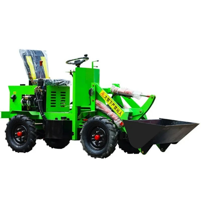 Four-wheel drive pure electric loader, all-new farm manure cleaning truck, construction site sand bulldozer