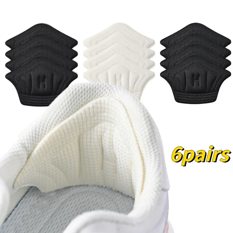 6 pares/12 Uds plantillas almohadillas para el talón ligeras para zapatos deportivos tamaño ajustable pegatina trasera antidesgaste almohadilla para los pies cojín plantilla talón
