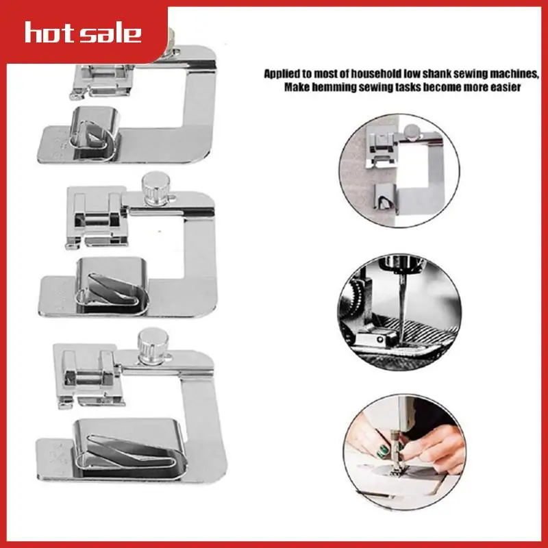

A23I-Multi-Size Wide Rolled Hem Feet, 3PC Set (1/2", 3/4", 1"), For Low Shank Sewing Machines