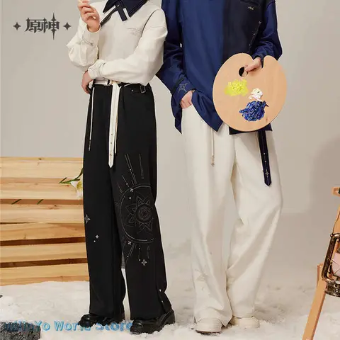 [Echte] Albedo Broek MiHoYo Officiële Originele Genshin Impact Albedo Thema Indruk Broek Doujin Casual Broek Cosplay Geschenken