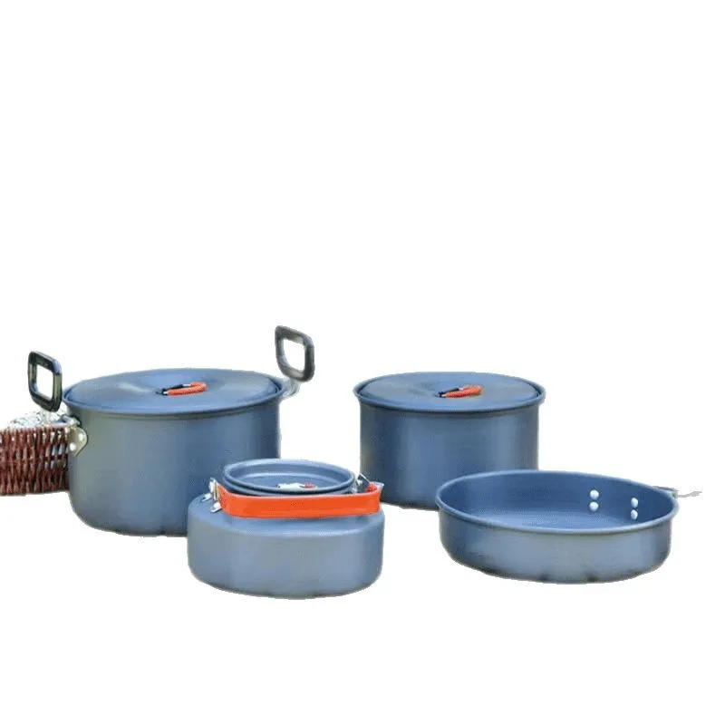 

Outdoor pot set, cookware, cutlery , kettle, frying pan, portable