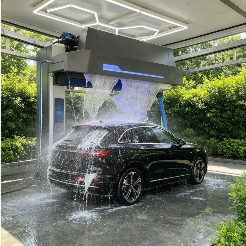 Complete Automatic Car Wash Station Kit: 360° Touchless Washer + 5.5KW Dryer Blower Commercial Use for Car Wash Business Startup