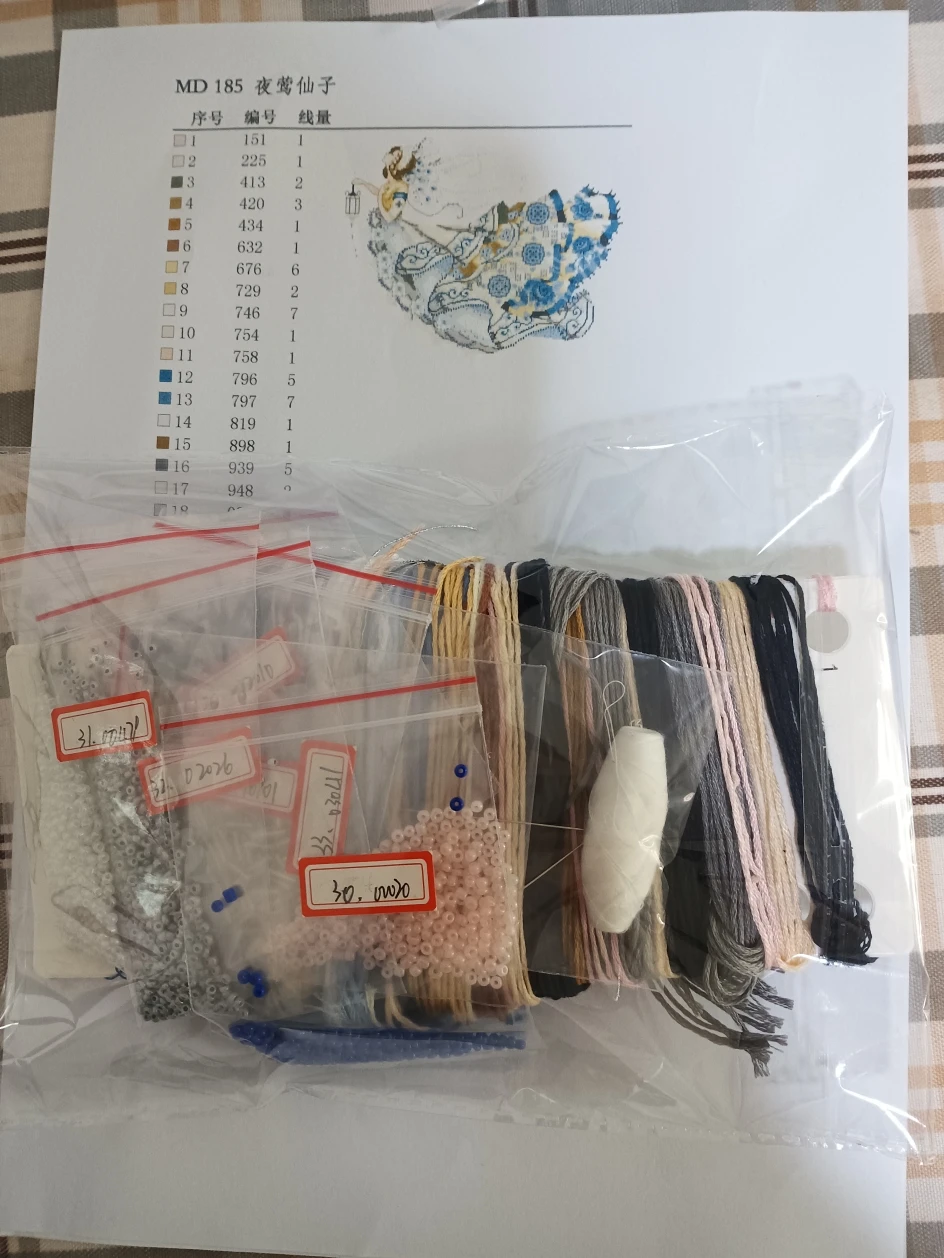 Kreuzstich-Stick-Kits, Kreuz stich faden, Zahnseide faden, Garten regal, Geschenk, 45-33 – Detail 4