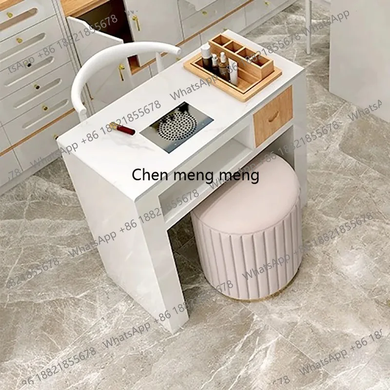 Professionl Nail Table Drawers Display Luxury Manicurist Tables Equipment Design Mesa De Manicure Salon Home Furnishings