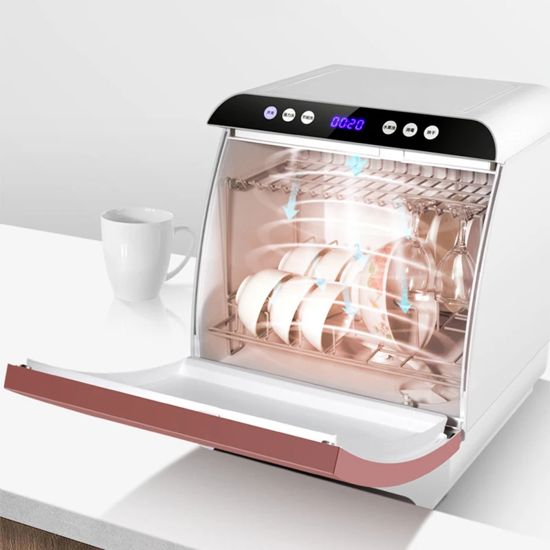 1200W เครื่องล้างจานในครัวเรือนเครื่องซักผ้าอัตโนมัติเครื่องล้างจานเดสก์ท็อปจานเครื่องซักผ้าขนาดเล็กฆ่าเชื้อเครื่องล้างจาน MINI