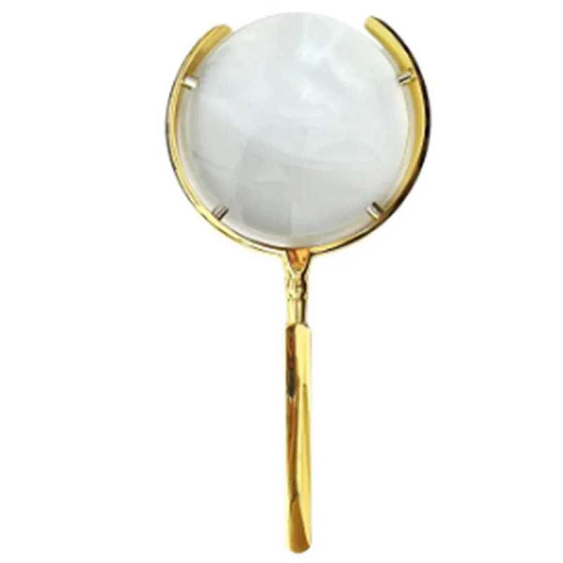 Glass 6X Lens Opening Metal Frame Loupe For Inspection Jewelry Stamp Reading Magnifier