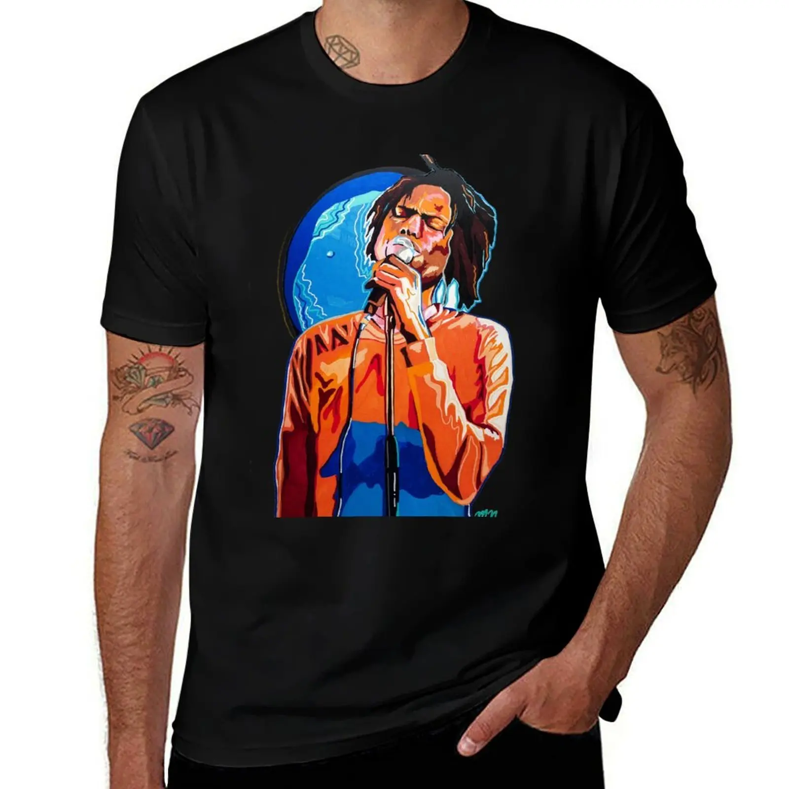 Daniel Caesar Art T-Shirt t shirts for man cotton T-Shirt