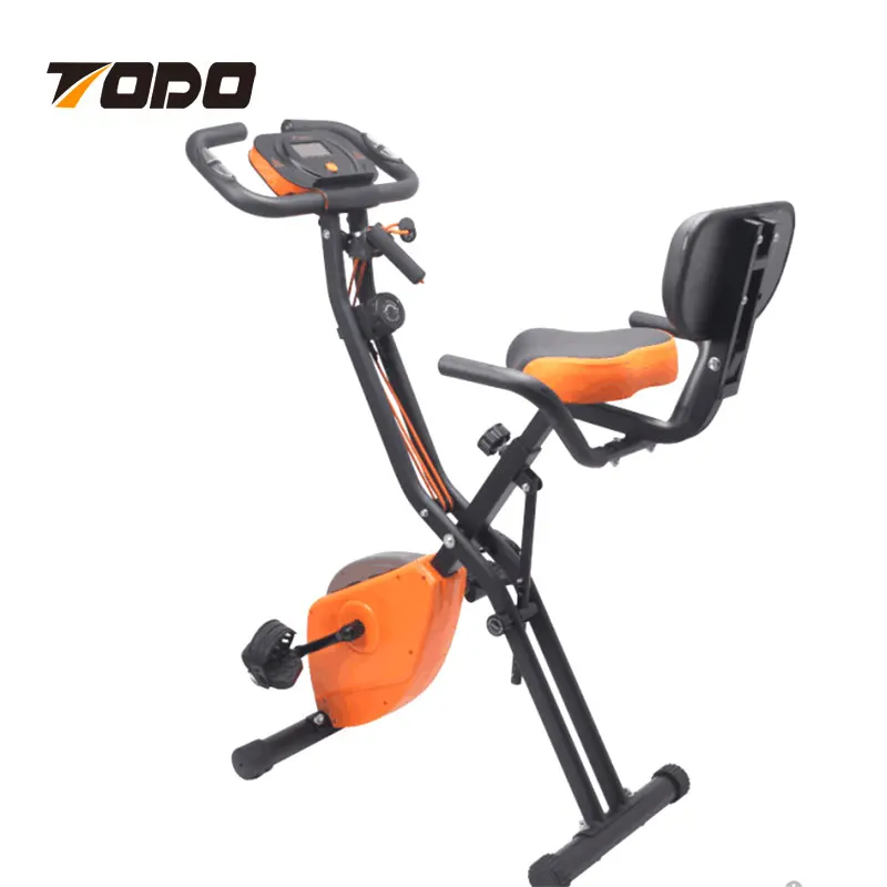 Venta al por mayor OEM gimnasio bicicleta estacionaria ejercicio plegable magnético X bicicleta 2,5 kg volante Cardio entrenamiento Fitness bicicleta para interior