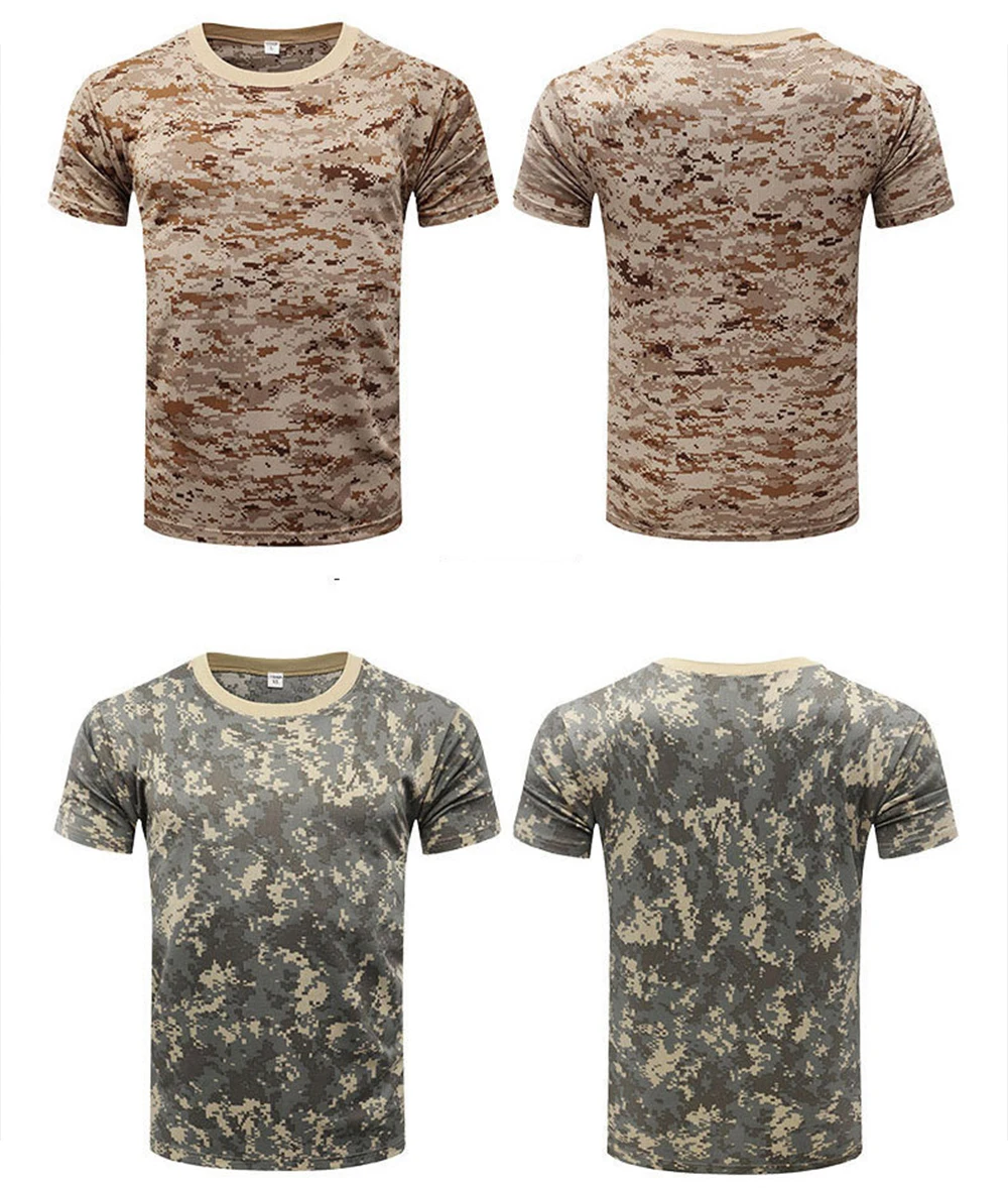 Outdoor-Sport Herren T-Shirts 3D Camouflage Schnelltrocknend O-Ausschnitt Kurzarm Oberteile Shirt Camo Wandern Jagd T-Shirt 2026 Mode – Detail 9
