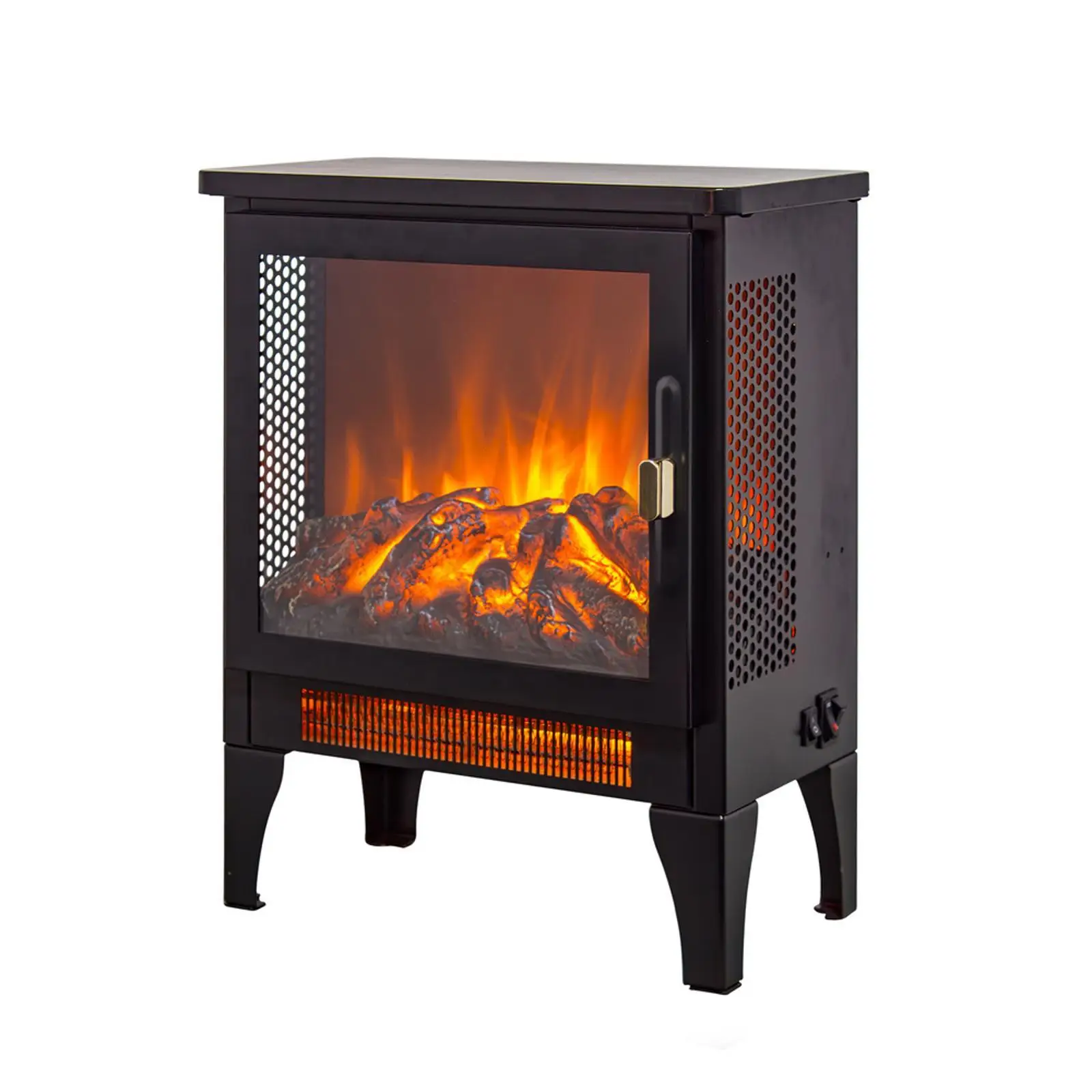

17 inch Freestanding Electric Fireplace Stove heater with 3D