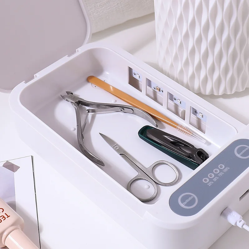 Nail Trimming UV Sterilizer Multi Functional Strong Light Intelligent and Makeup Tool UV Aromatherapy Box One Touch Disinfection