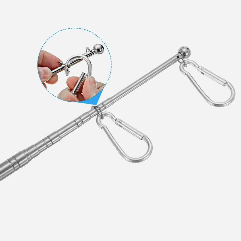 Stainless Steel Portable Flagpole with Extendable Length up to 2 5 Meters for Travel For tours and Educational Purposes