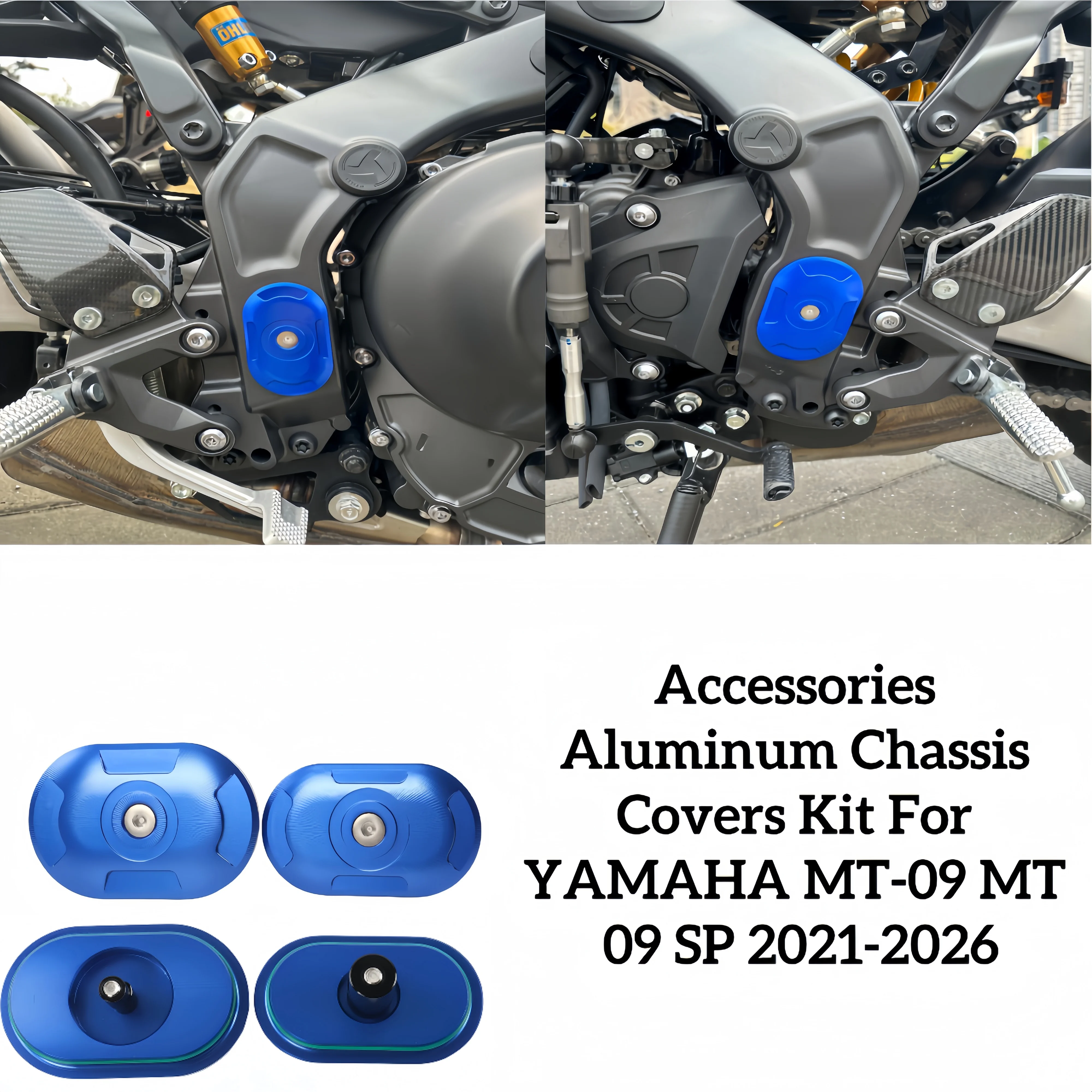 Accessories Aluminum Chassis Covers CNC For YAMAHA MT-09 MT09 SP MT09 Y-AMT Tracer9 GT Tracer9 GT+ Y-AMT XSR900 GP 2021-2026