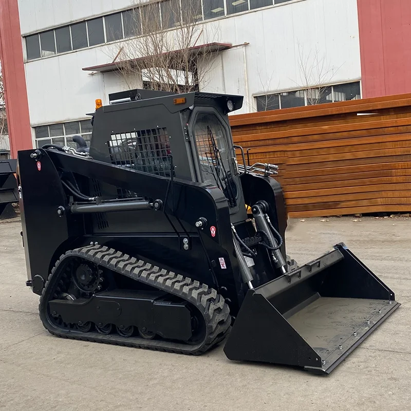 Chinese Cheap Small Skid Steer Track Loader Skid Steer Compact Loaders with Bucket Attachment