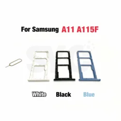 New Sim Tray Holder For Samsung A11 A115 A115F SIM Card Tray Slot Holder Adapter Socket Repair Parts