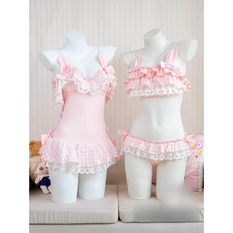 

Kawaii Anime Swimsuit Japanese Cute Bodysuit Two-Piece Swimsuit Hallowen Jumpsuit Sexy Uniform Women Pool party Cosplay Costume