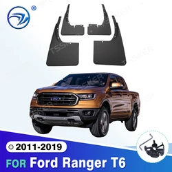 Car Splash Guards Mud Flaps for Ford Ranger  T6 2011 - 2019 mudguards mudflaps Fender 2011 2012 2013 2014 2015