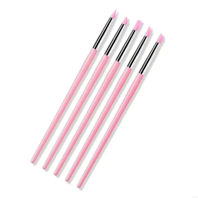 

Q1FB 5pcs Silicone Brushes With Ergonomic Handles For Precise Work Art Brush