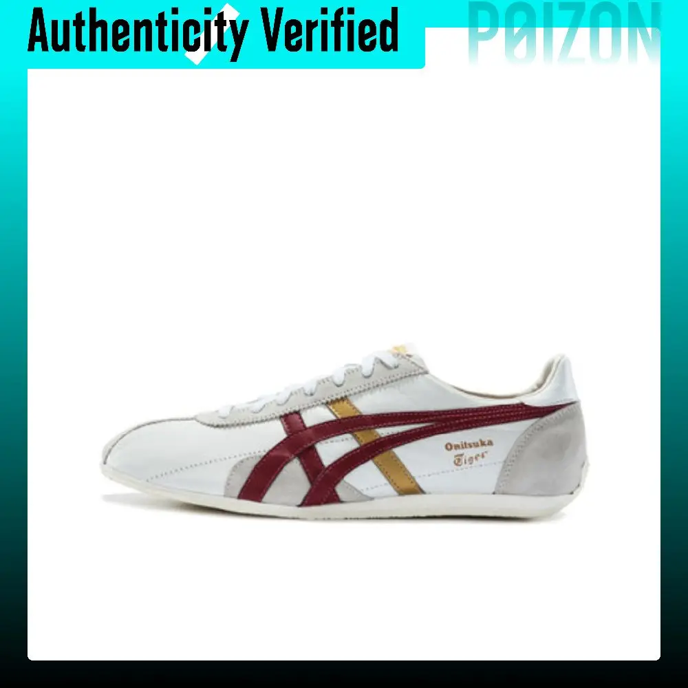 Onitsuka Tiger Runspark Synthetic Leather Low top Casual Running Shoes Unisex White Red Yellow TH201L-0123