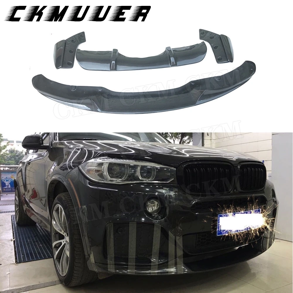 

CKMUUER Carbon Fiber For BMW X5 F15 M-Tech M Sport 2014-2018 Front Rear Lip Diffuser Splitters Spoiler FRP Bumper Decoration