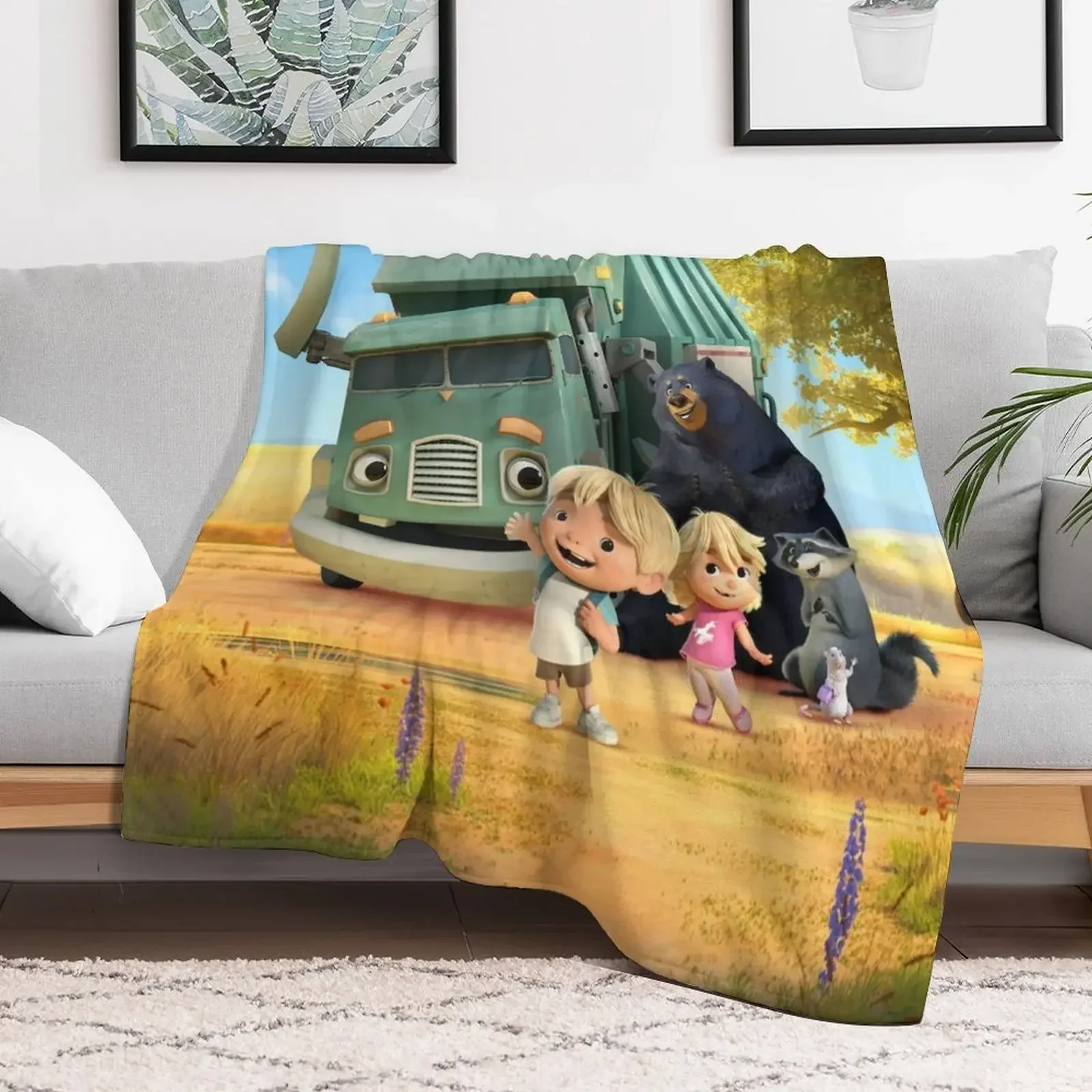 Hank And Trash Truck, Trash Truck Throw Blanket Decorative Beds for sofa Blankets