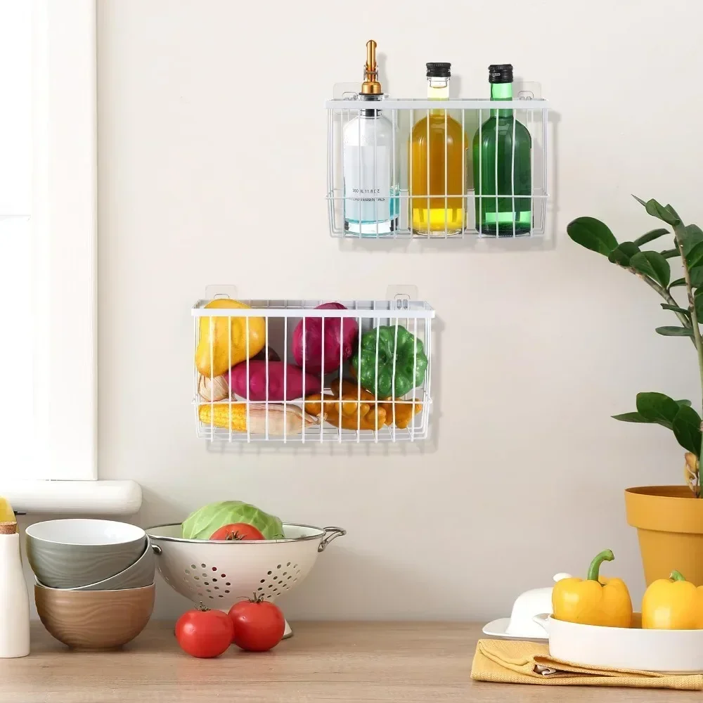 

Кухонная полка для приправ, современная простая депозитная стойка, магнитные стеллажи для хранения на холодильнике, настенная корзина для хранения в гостиной