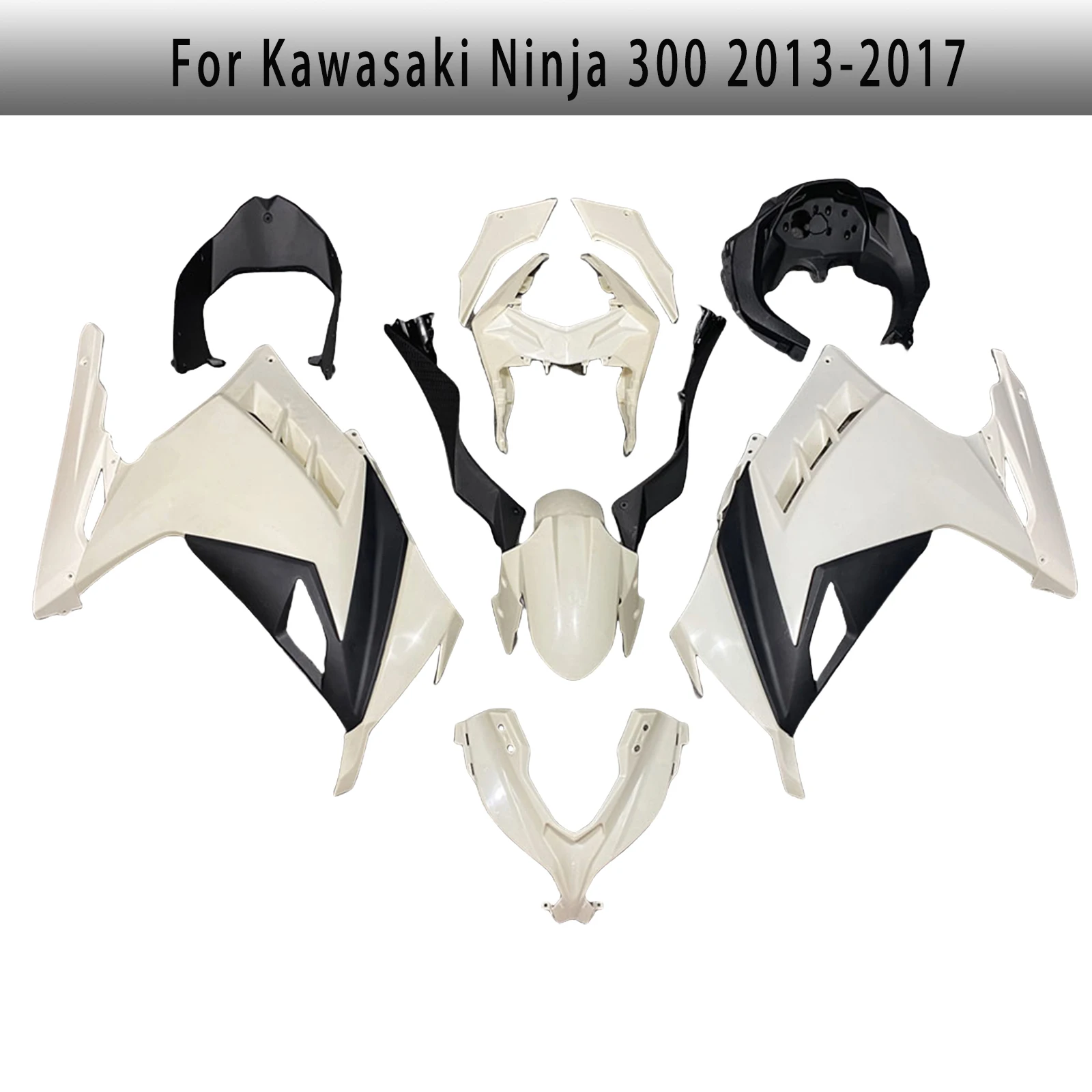 White Motorcycle Fairing For K-AWASAKI N-inja300 EX300 2013 2014 2015 2016 2017 ABS Injection Protection Cover