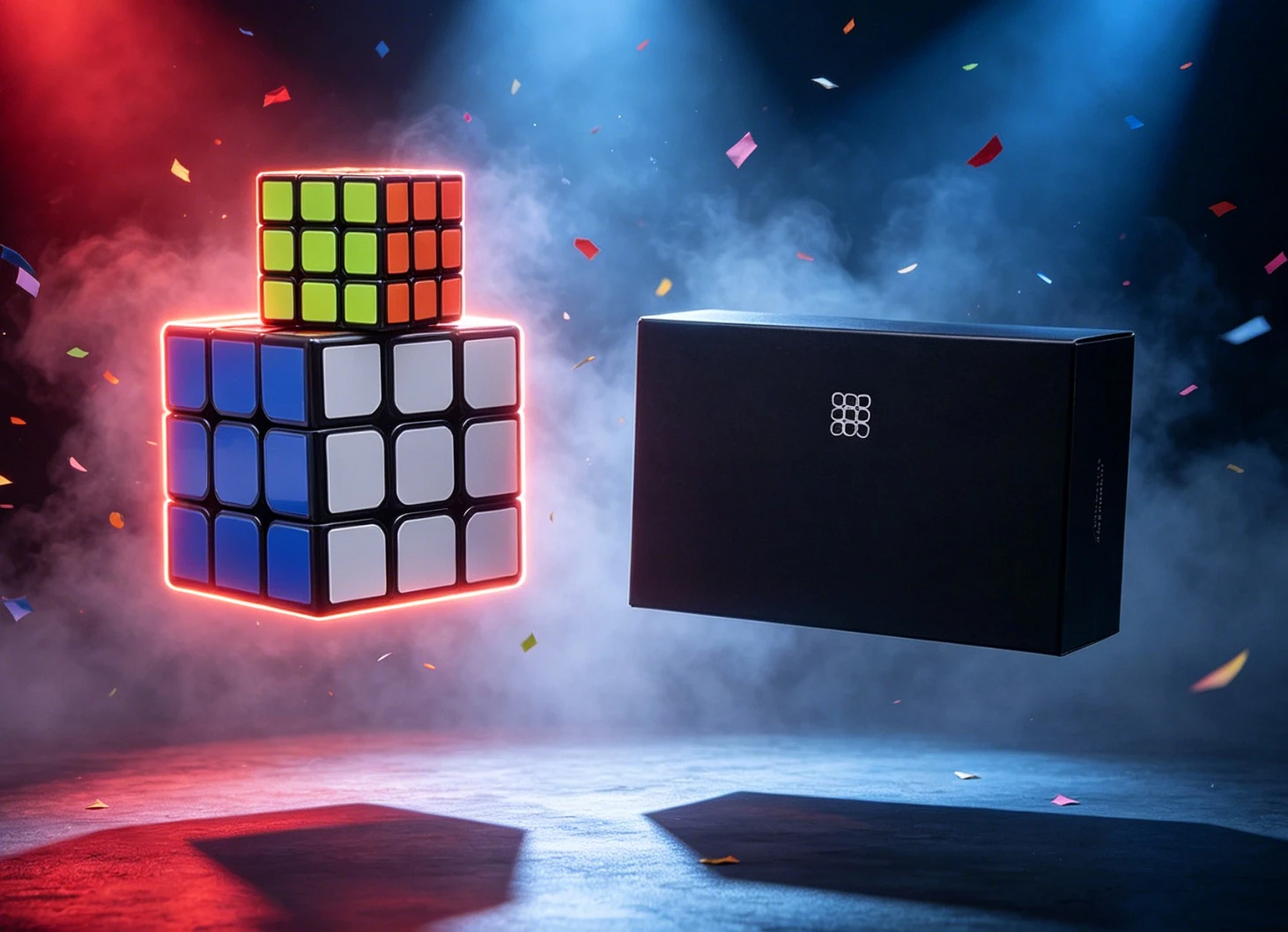 Silk To Cube Visual Transformation Magic Trick Mini Cube Stage Close Up Magic Gimmick Prop for Magicians Professional