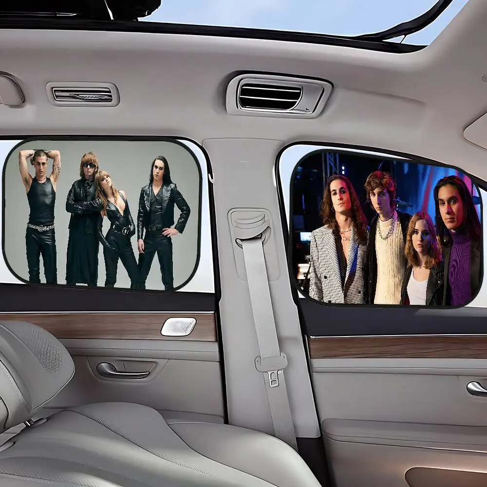 

Italia Band M-Maneskin R-Rush Cartoon Sunshade UV Protection Heat Film Summer Retractable Window Shade Car Printing