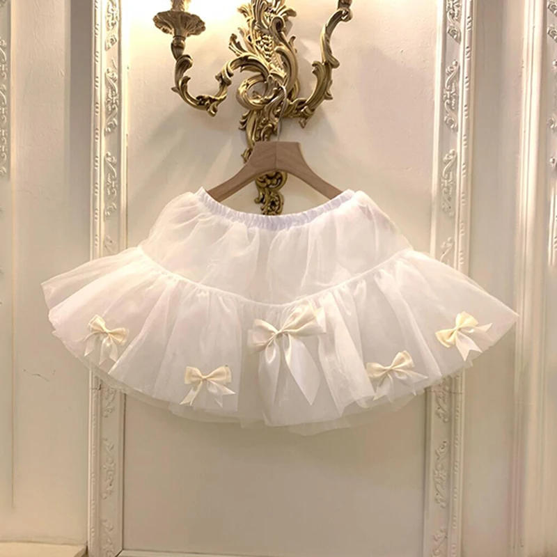 REDDACHiC Xmas Velvet Party Dress with Petticoat Glitter Bandeau Bow Pleated Puffy Mini Dress Cutecore Princess Birthday Clothes